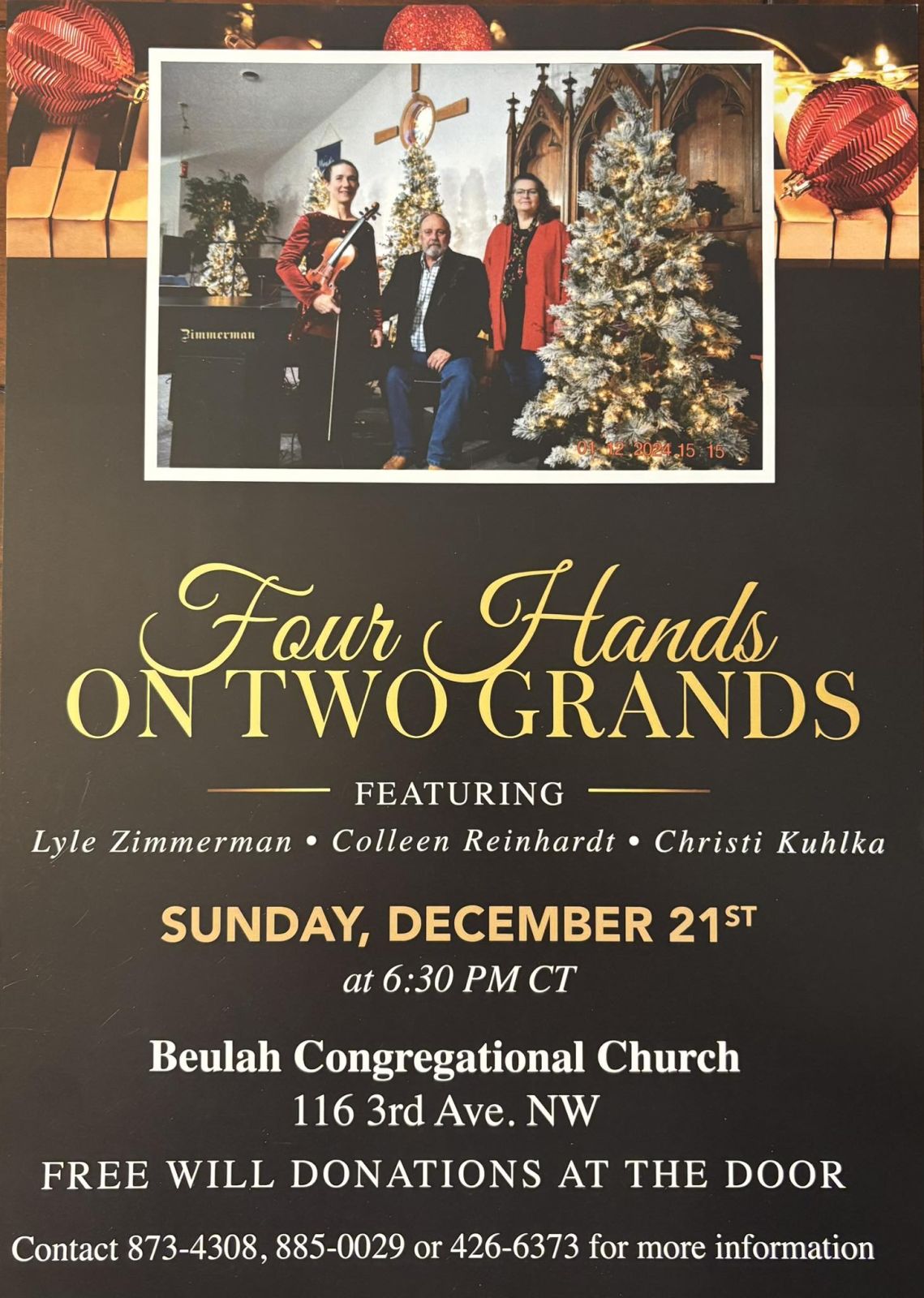Event Promo Photo For Four Hands on Two Grands
