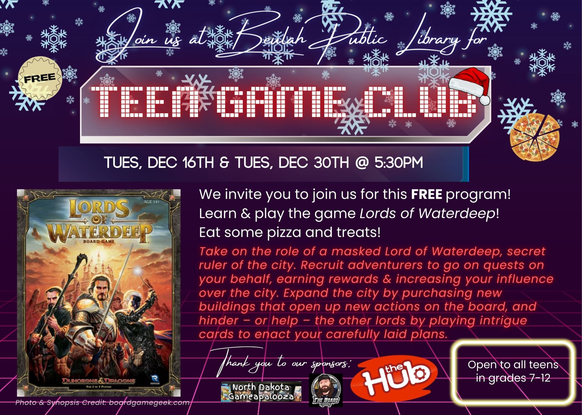 Teen Game Club in Beulah Public Library Photo - Click Here to See