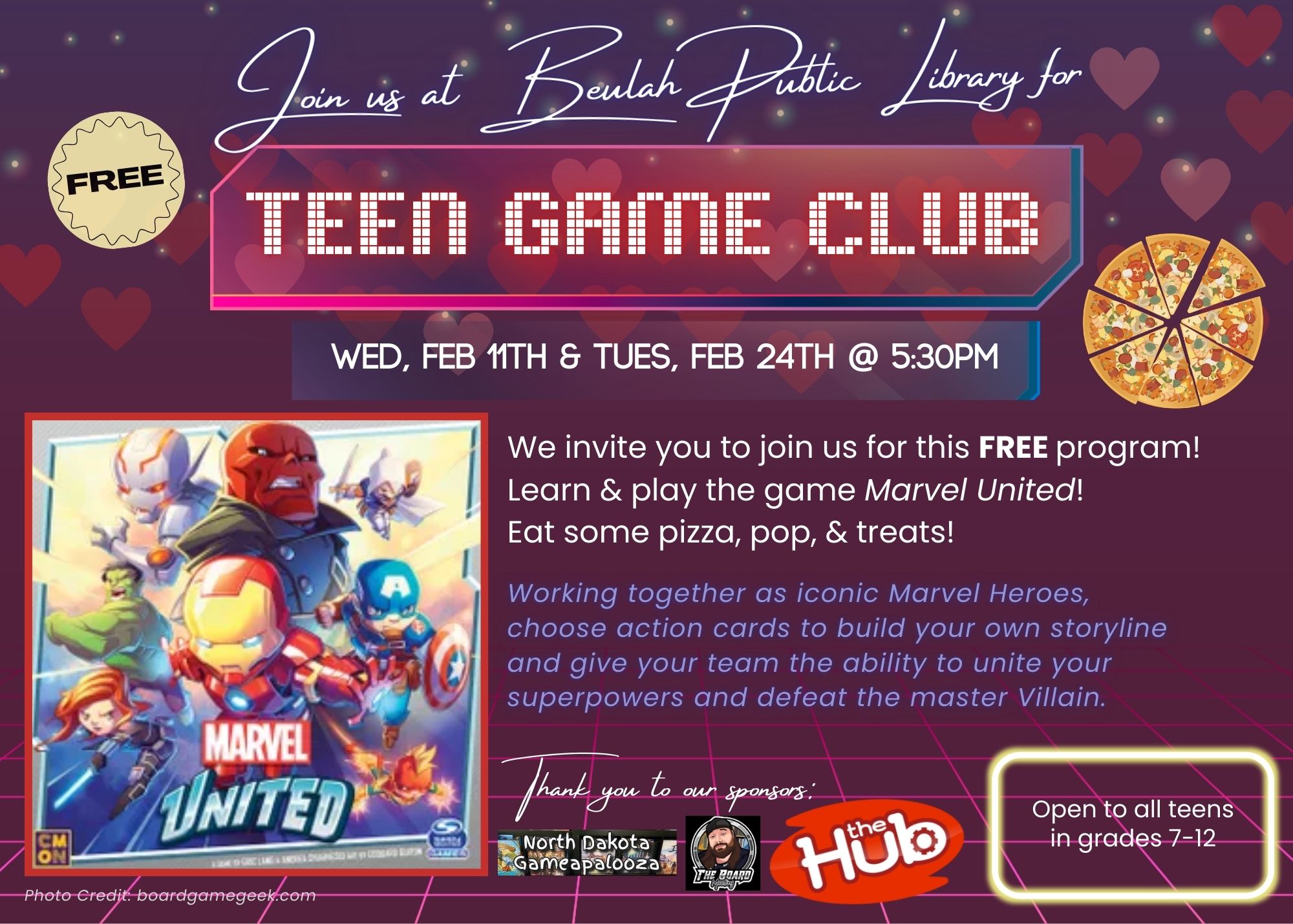 Teen Game Club in Beulah Public Library Photo - Click Here to See
