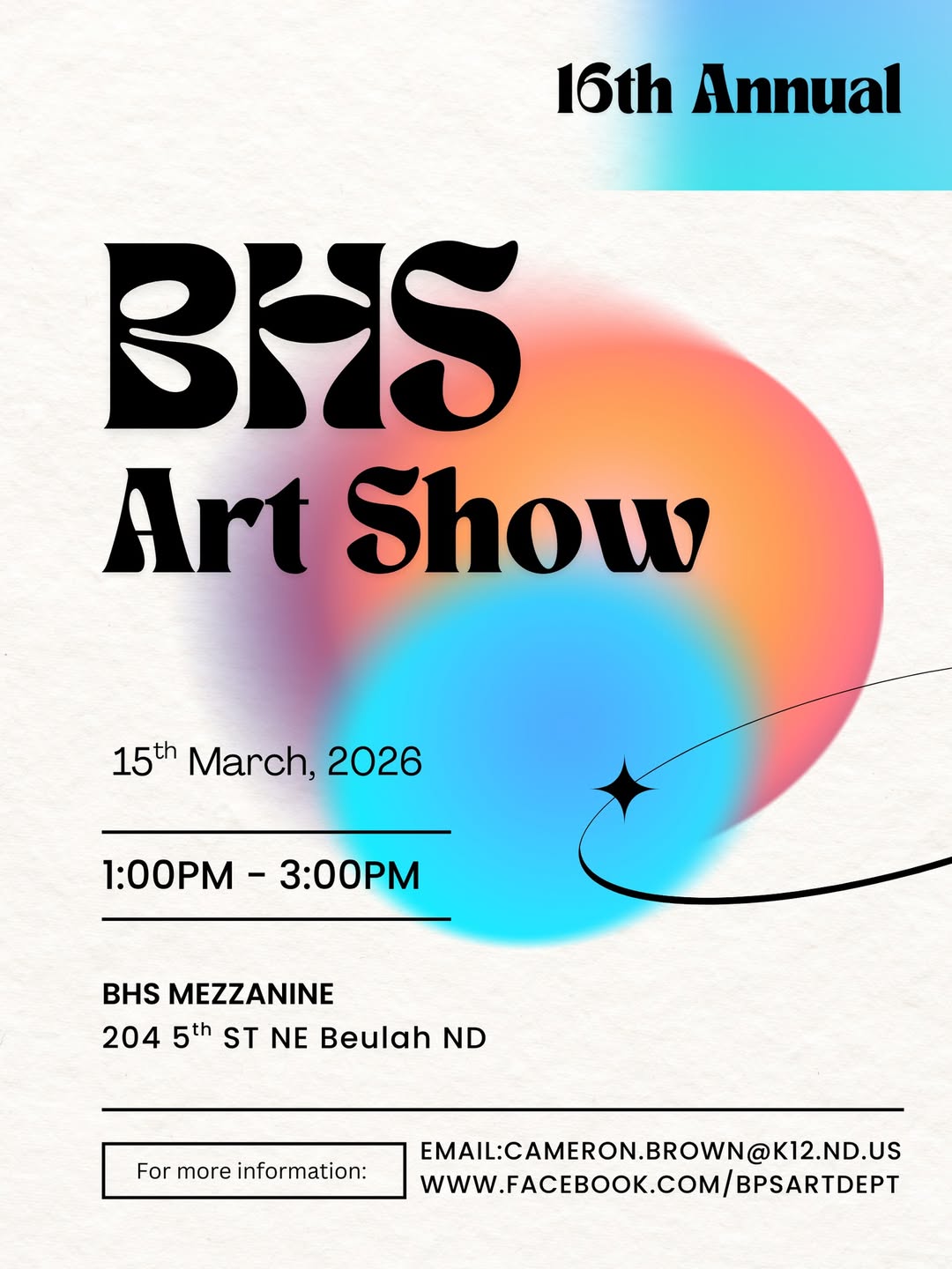 Event Promo Photo For 16th Annual BHS Art Show