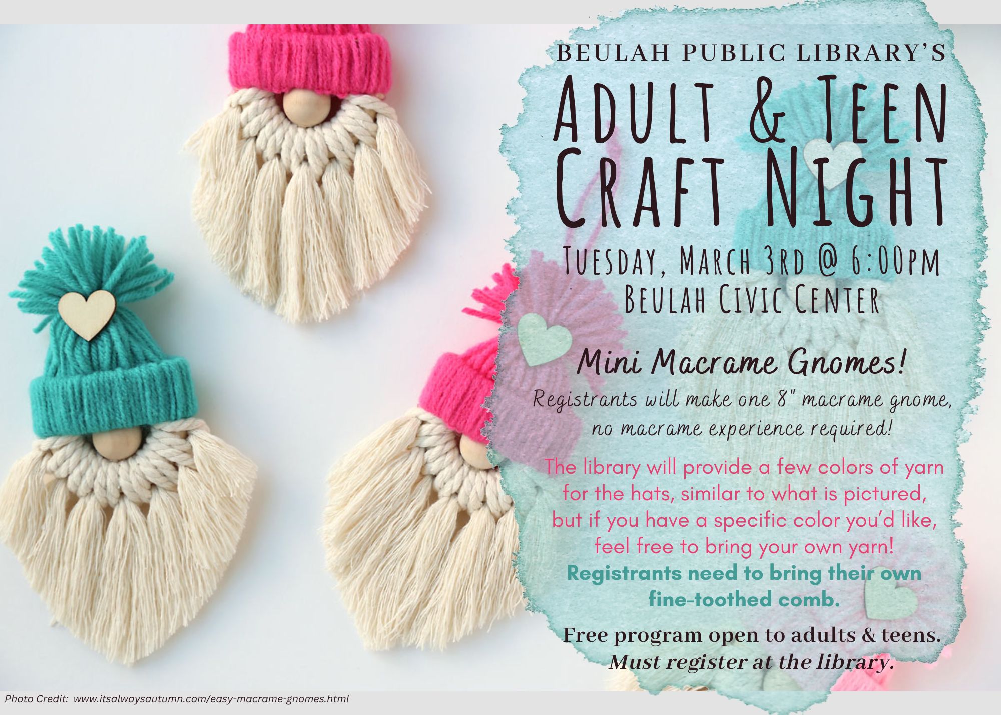 Adult and Teen Craft Night Photo - Click Here to See