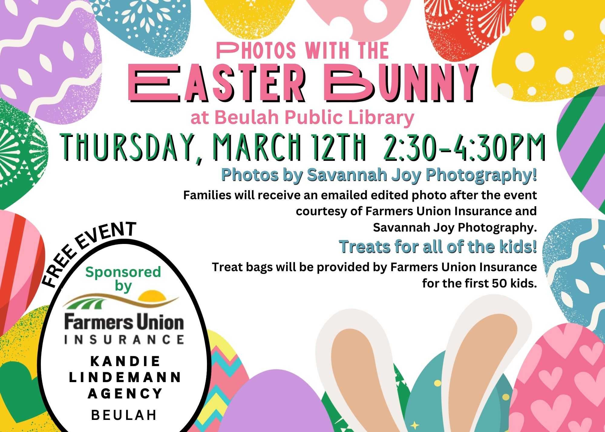 Event Promo Photo For Photos with Easter Bunny at the Beulah Public Library