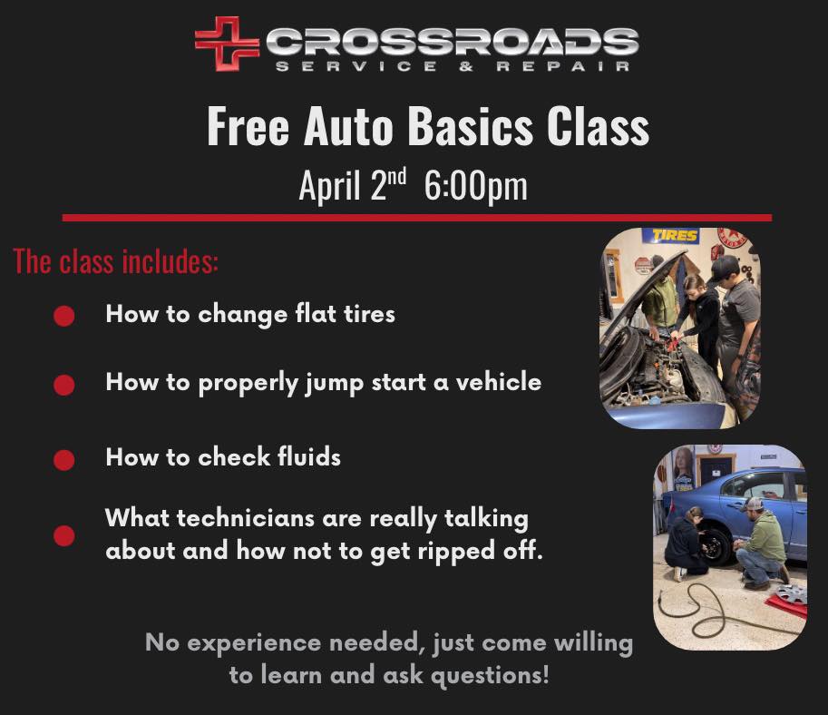 Event Promo Photo For Free Auto Basics Class