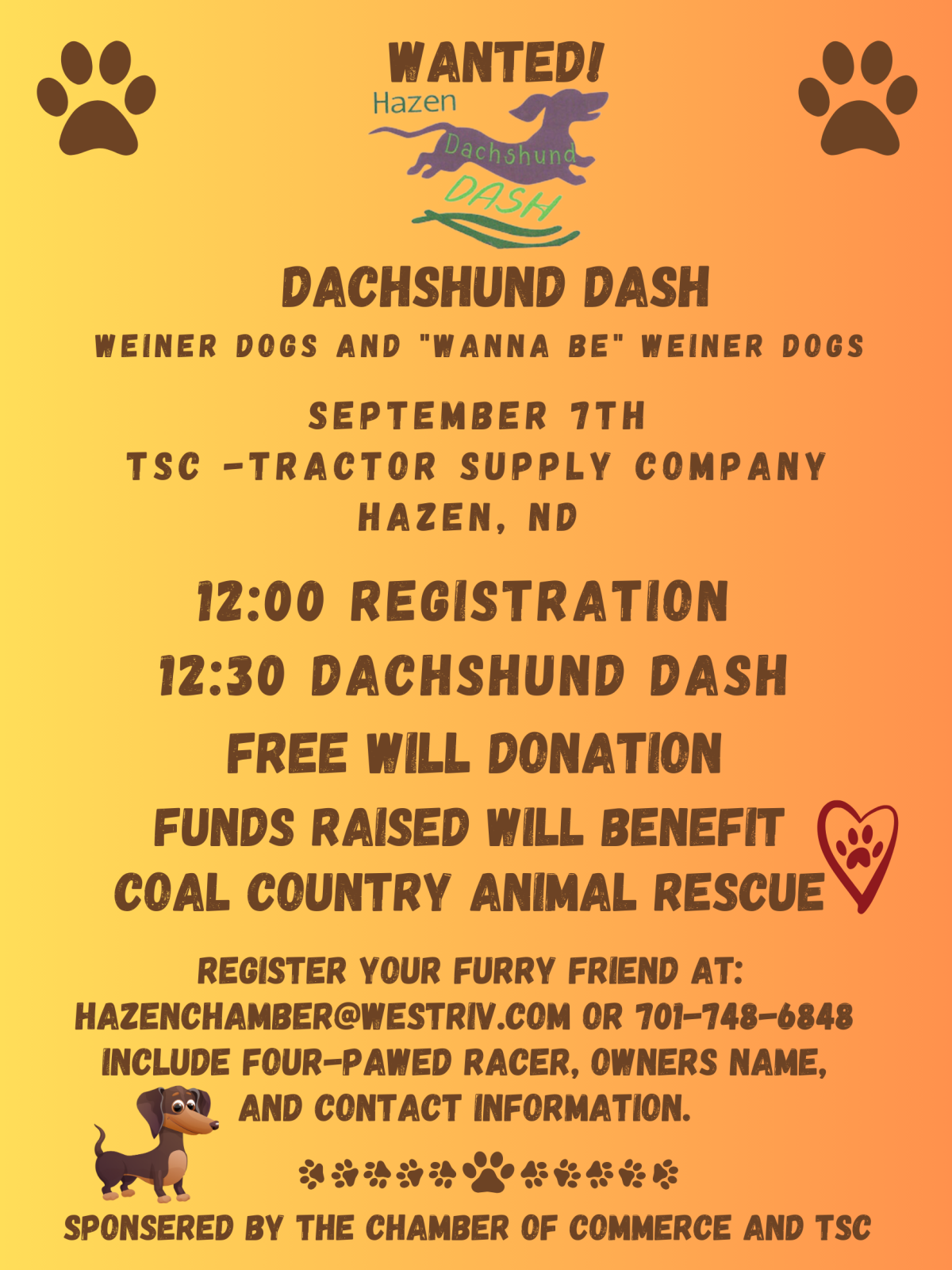 Event Promo Photo For Dachsund Dash