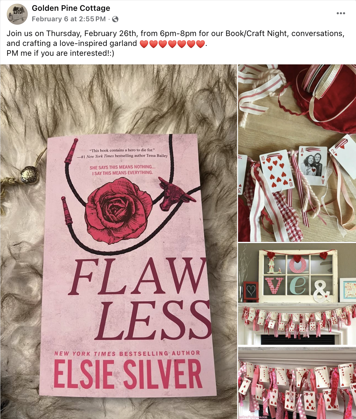 Golden Pine Cottages Book and Craft Night Photo - Click Here to See