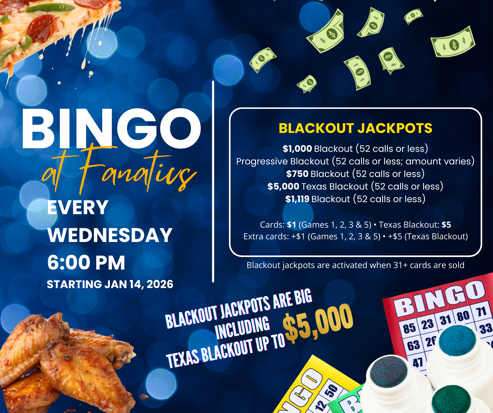 Bingo at Fanatics Photo - Click Here to See