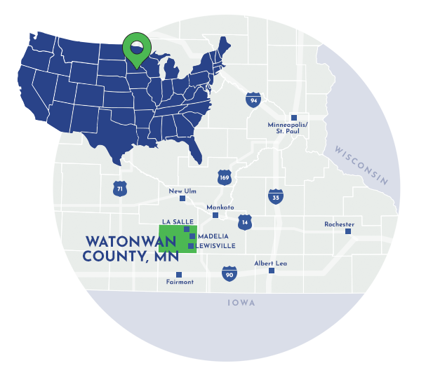 Madelia, MN Map