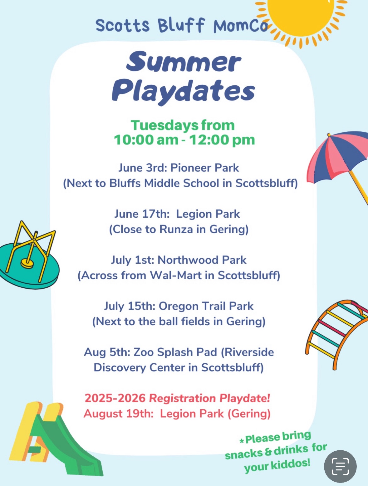 Event Promo Photo For Summer Play Dates- Scotts Bluff Mom Co