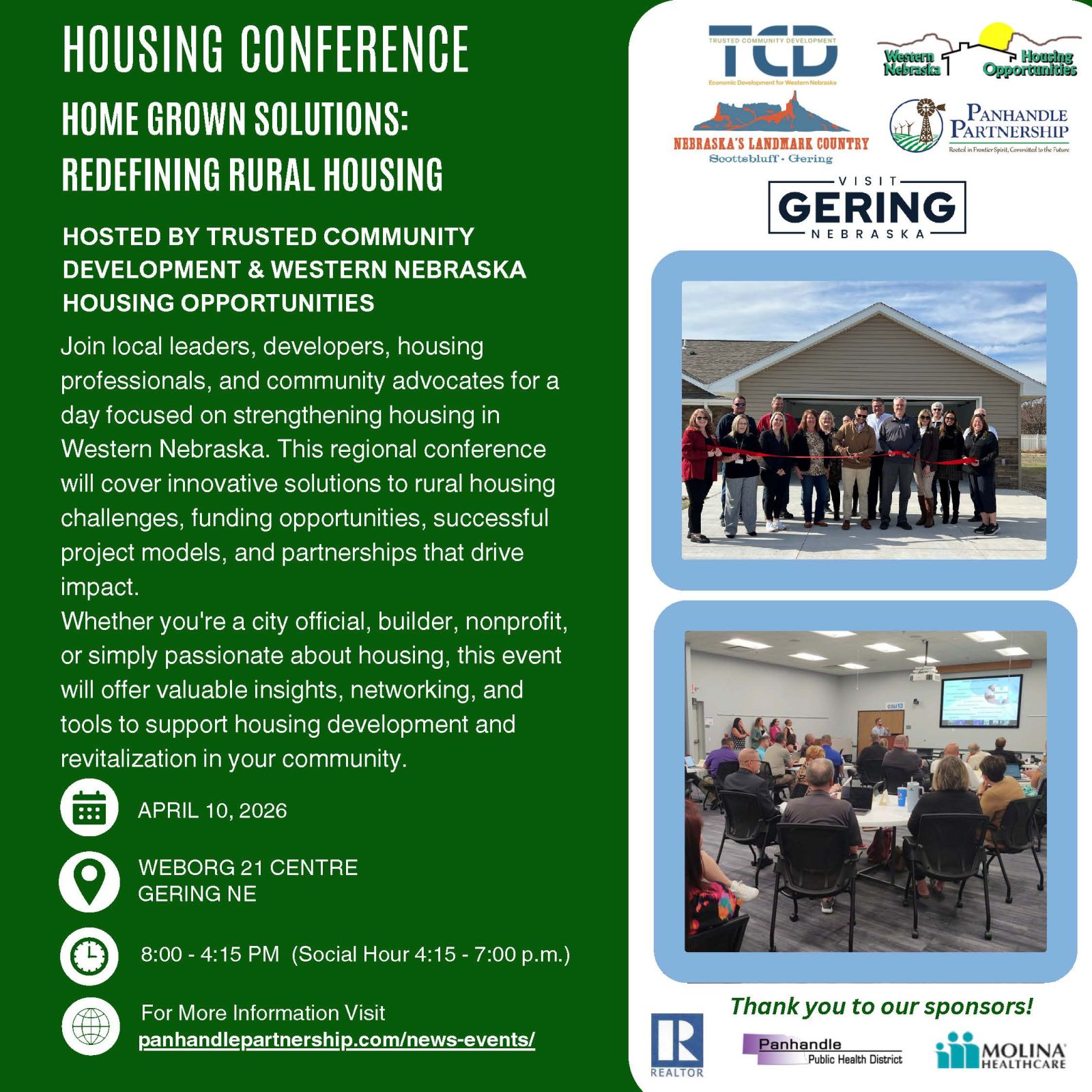 Event Promo Photo For Housing Conference: Home Grown Solutions Redefining Rural Housing