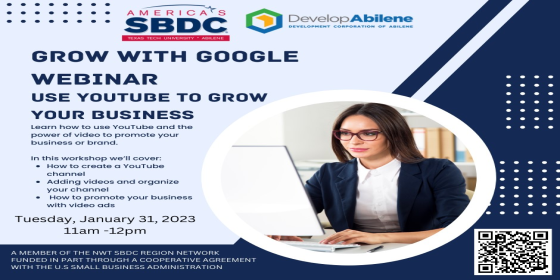 Event Promo Photo For Abilene - Grow with Google: Use YouTube to Grow Your Business