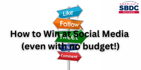 Event Promo Photo For How to Win at Social Media (even with no budget!)