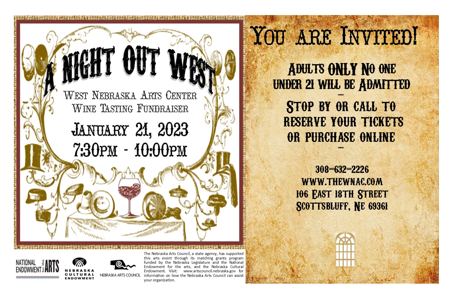 Event Promo Photo For A Night Out West Wine Tasting Fundraiser
