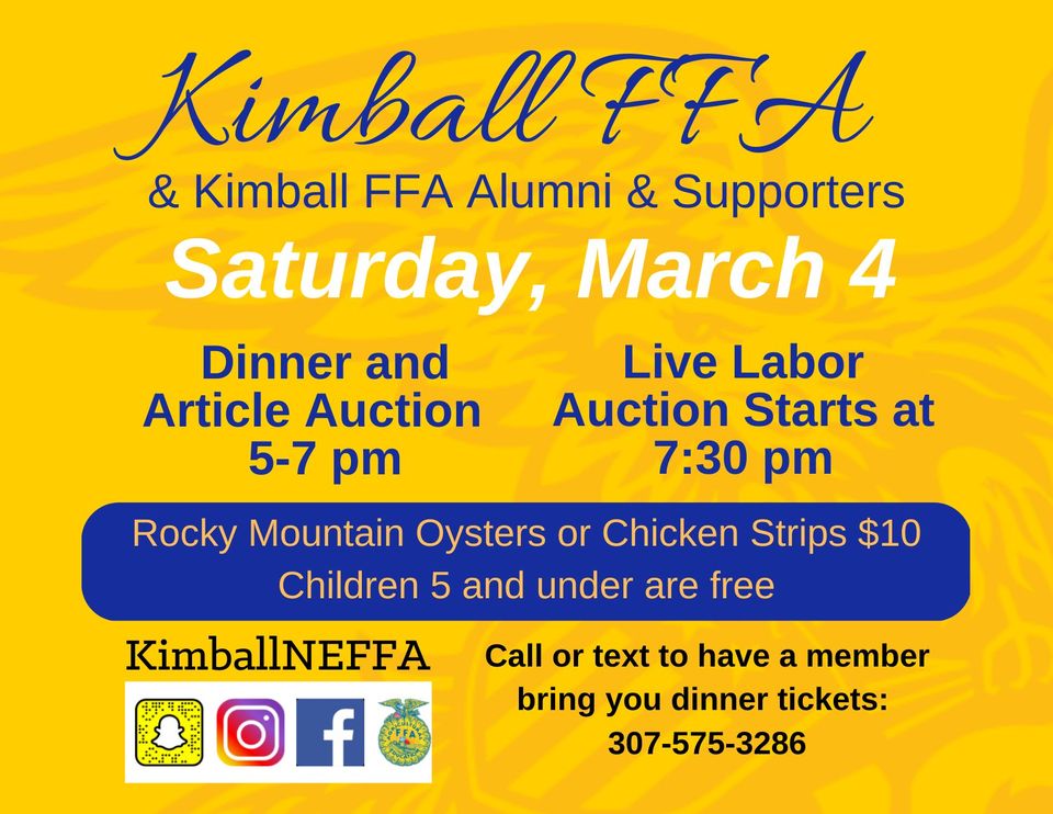 Event Promo Photo For Kimball FFA Labor Auction