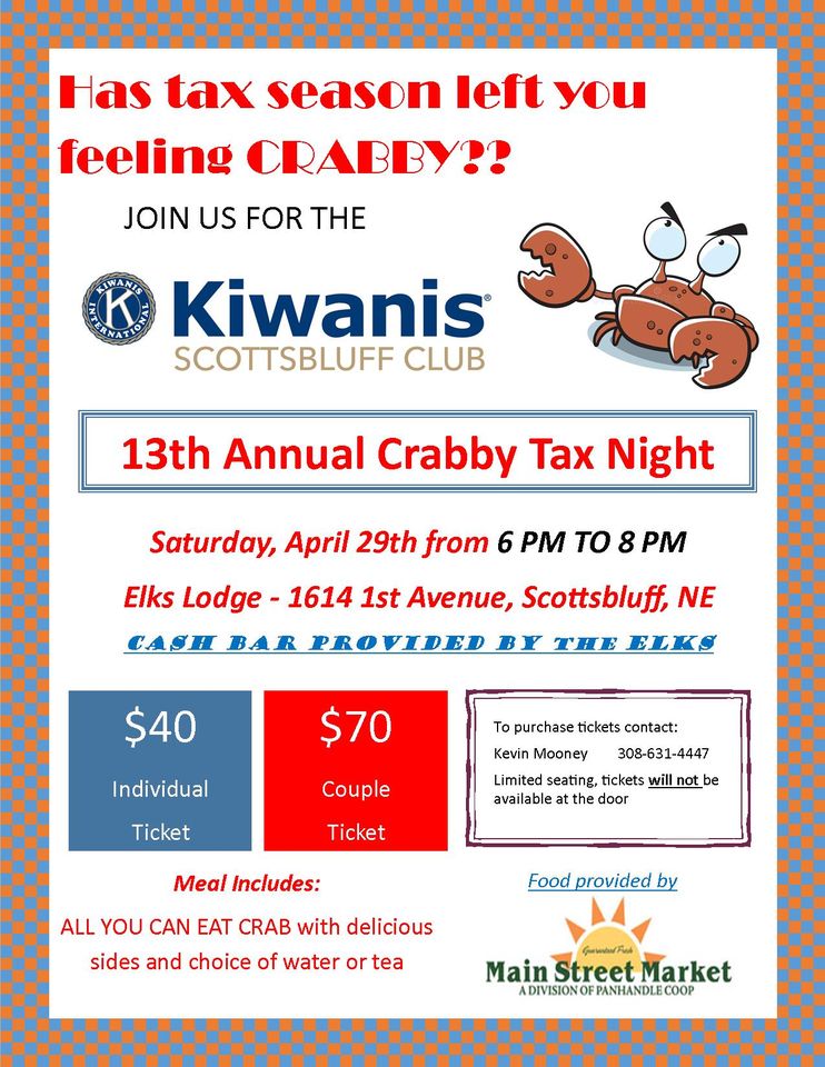 Event Promo Photo For 13th Annual Crabby Tax Night