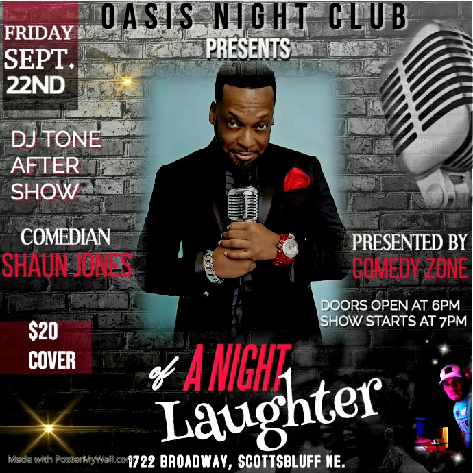 Event Promo Photo For COMEDY ZONE AND OASIS NIGHT CLUB PRESENTS A NIGHT OF LAUGHTER WITH SHAUN JONES
