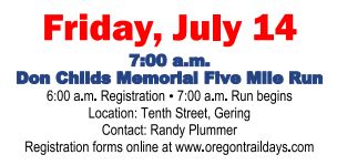 Event Promo Photo For Oregon Trail Days - Don Childs Memorial 5 Mile Run