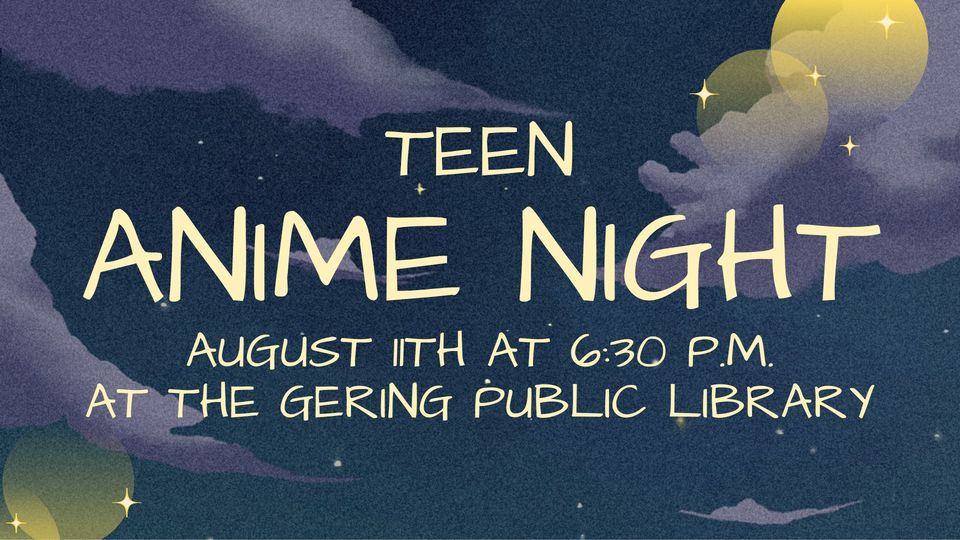 Event Promo Photo For Teen Anime Night