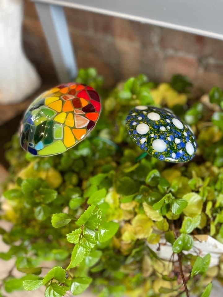 Event Promo Photo For Fused Glass Mushrooms