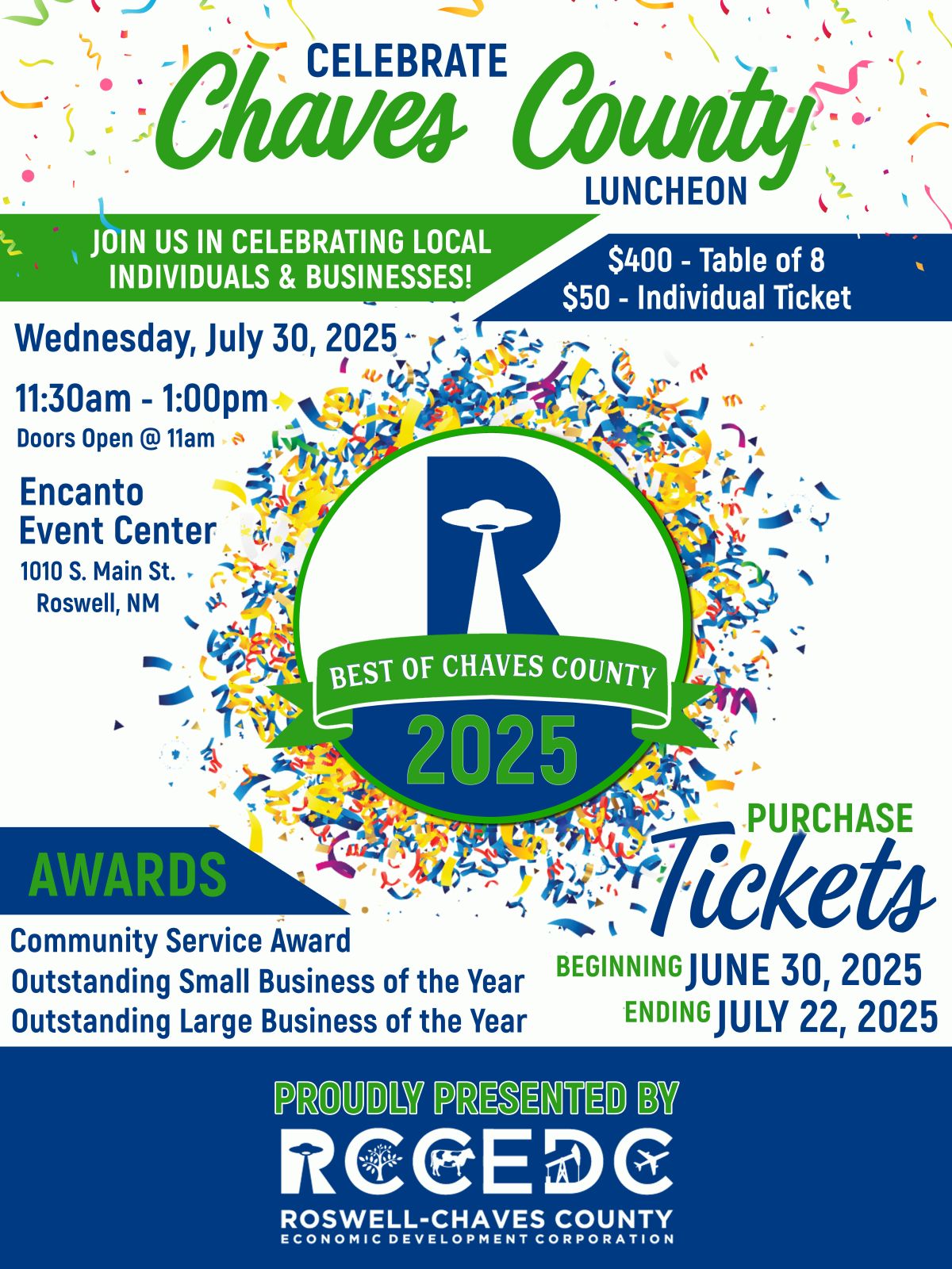 celebrate chaves county luncheon ticket sales flyer