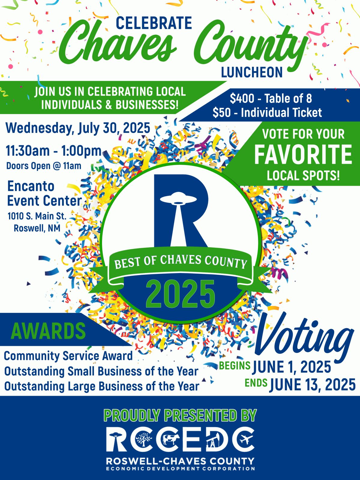 Celebrate Chaves County luncheon flyer
