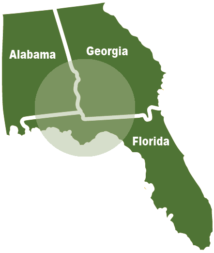 Wiregrass region map