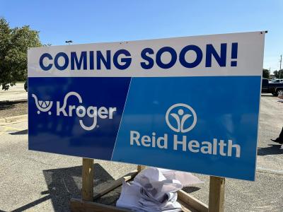 Click the Kroger - Reid Health Announce New Store in Eaton Slide Photo to Open