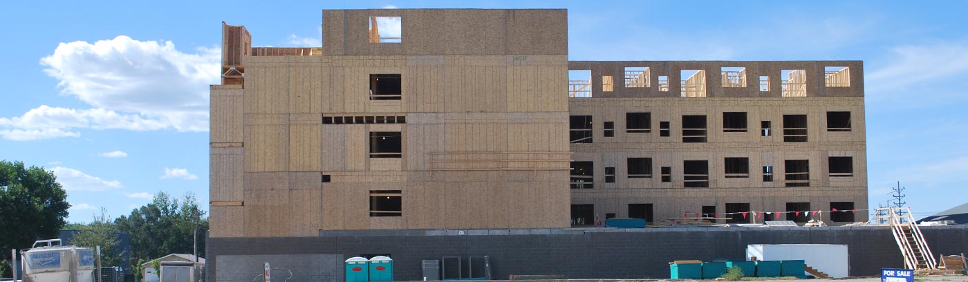 construction site of apartment building