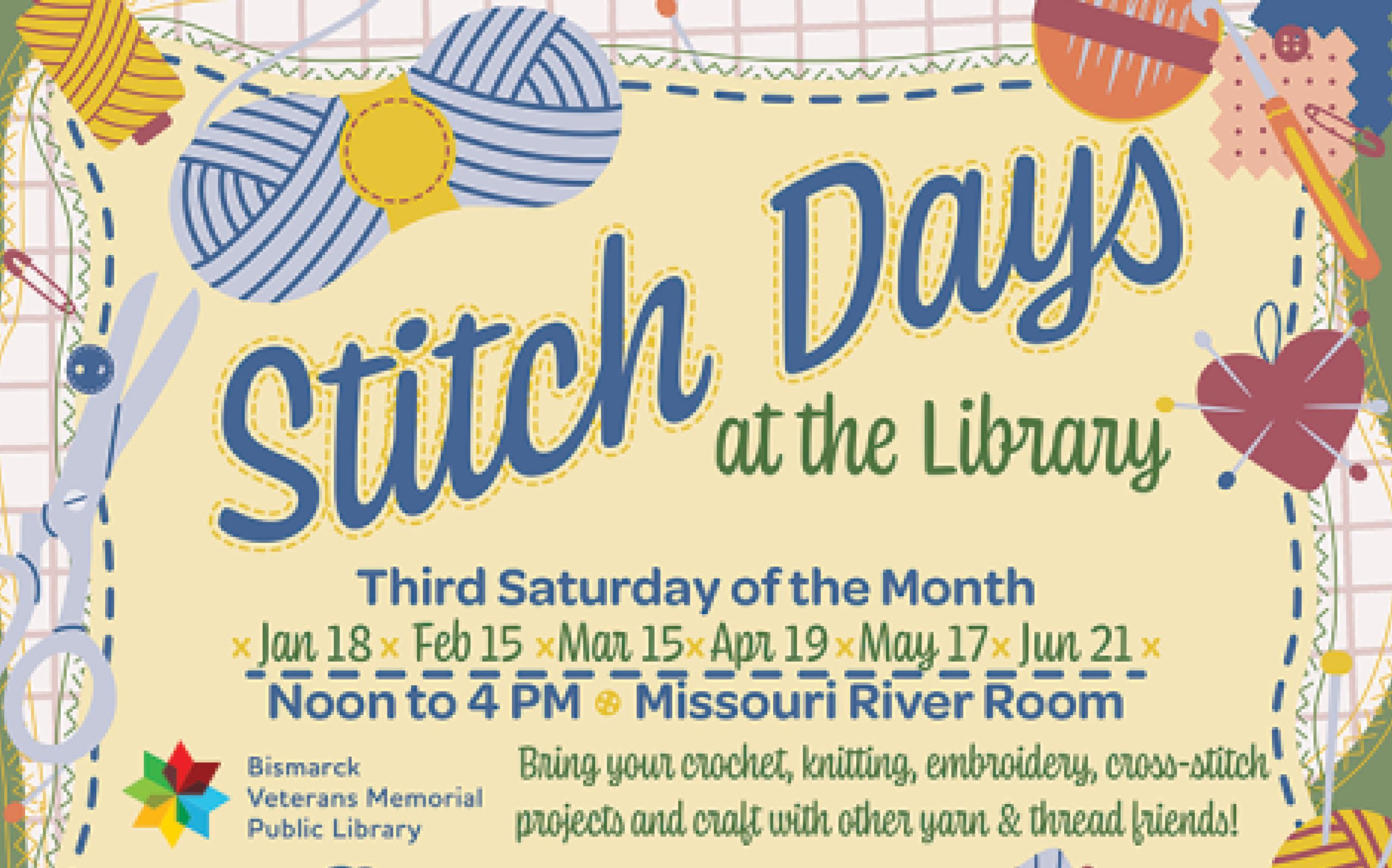 Stitch Days at Bismarck Veterans Memorial Public Library Photo