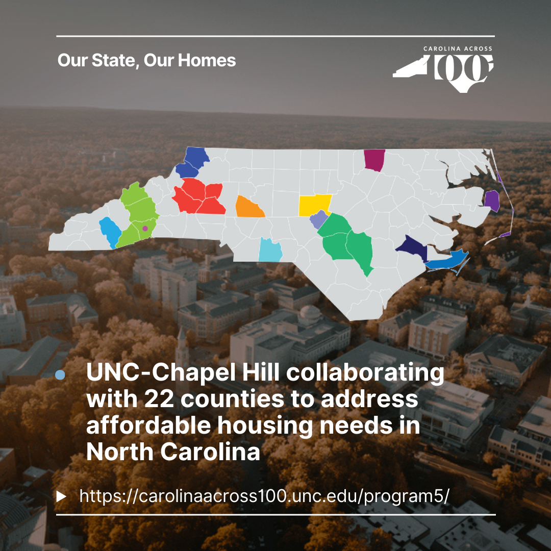 Thumbnail for UNC-Chapel Hill collaborates with 22 counties to address affordable housing needs in North Carolina