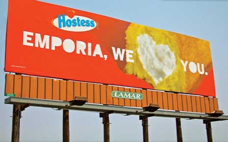Hostess brand billboard