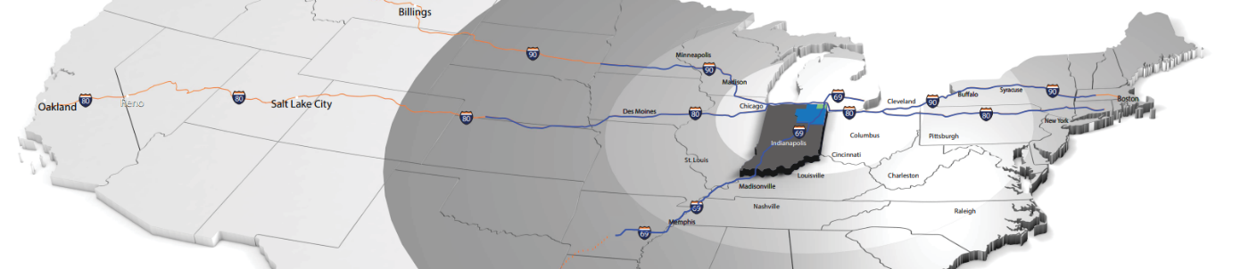Region Map Highlighting Indiana