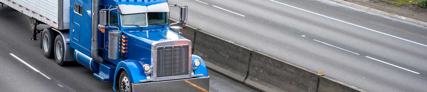 semi truck on freeway