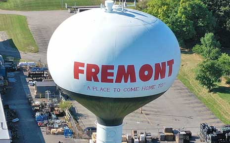 Fremont, IN water tower