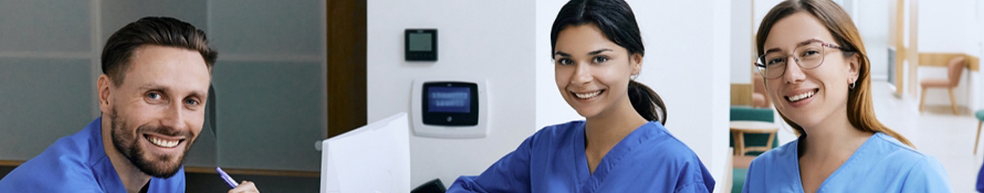 smiling medical employees