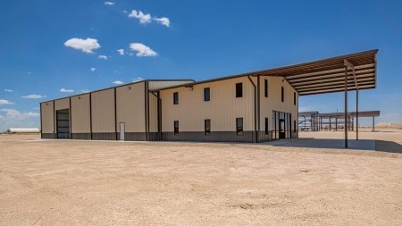 exterior view of industrial building
