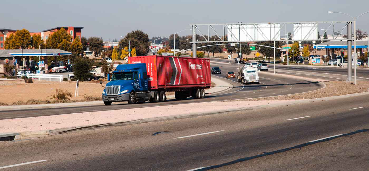 semi truck on highway