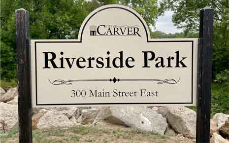Carver Riverside Park's Logo