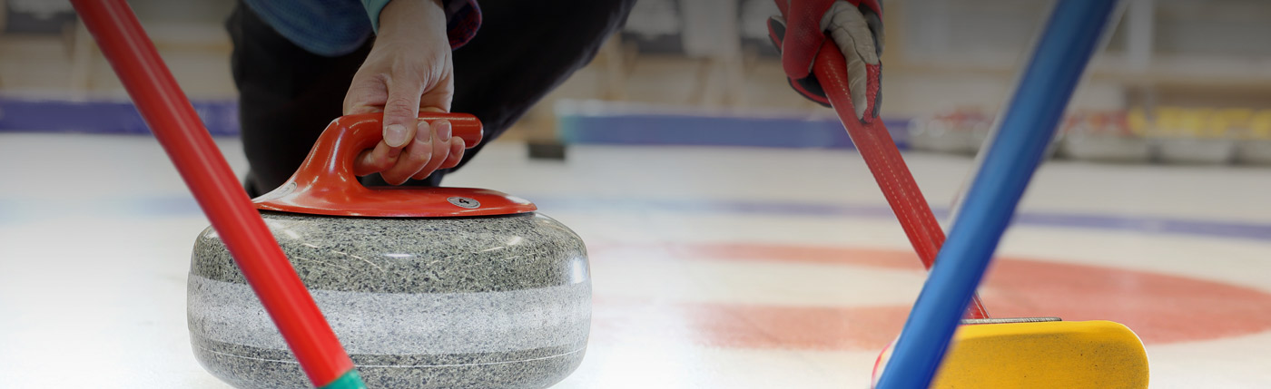 curling ice and granite stones