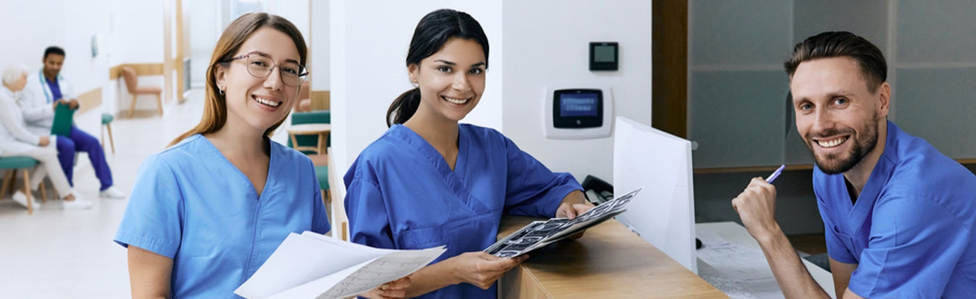 smiling medical employees