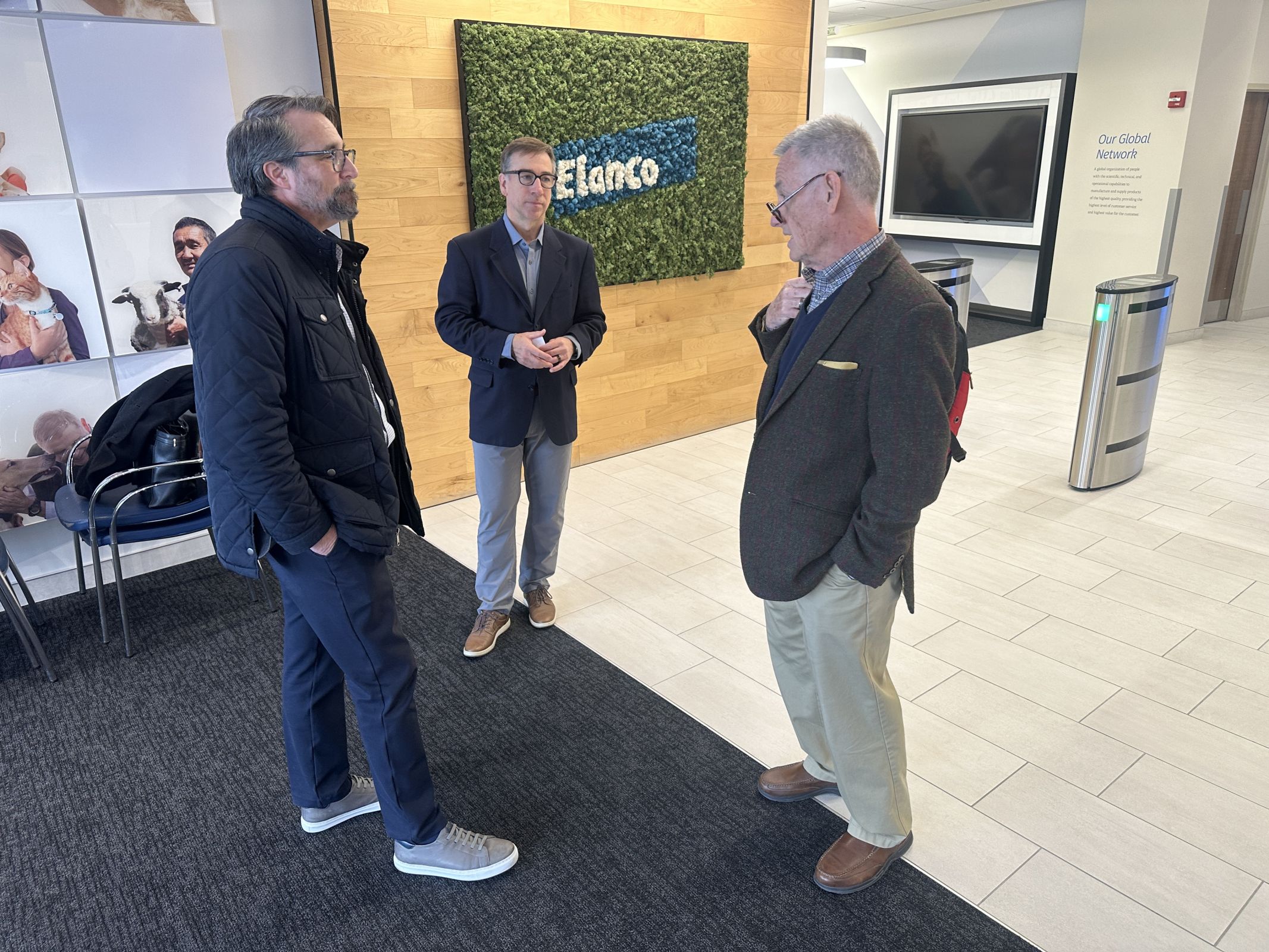 From left, Jason Hester of the Indy Partnership, David Moore of Cushman & Wakefield, and Randy Sorrell of the HEDC.