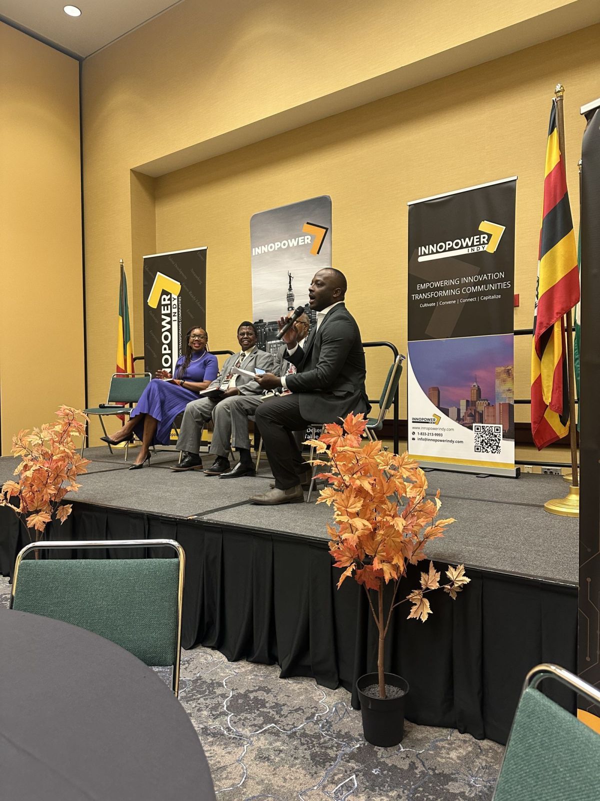 InnoPower leads a discussion on Education, Skills, and Talent Mobility: Building the Next Generation of Workforce with several academics, including Dr. Aleesia Johnson, Superintendent of Indianapolis Public Schools, left.