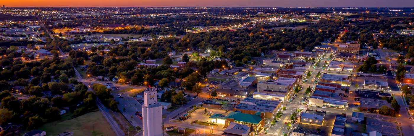 downtown broken arrow, ok at night