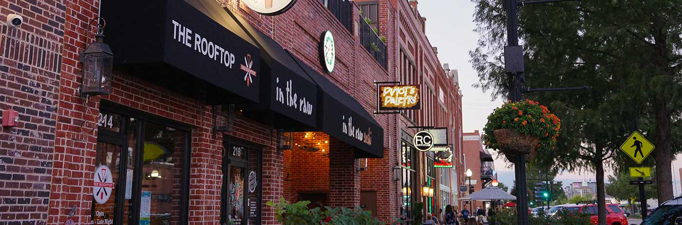 downtown storefronts