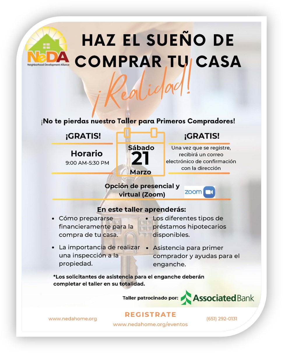 Free Hybrid First-Time Homebuyer Workshop – Spanish | March 21, 2026 Photo - Click Here to See