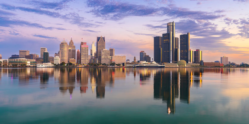 Detroit, MI skyline