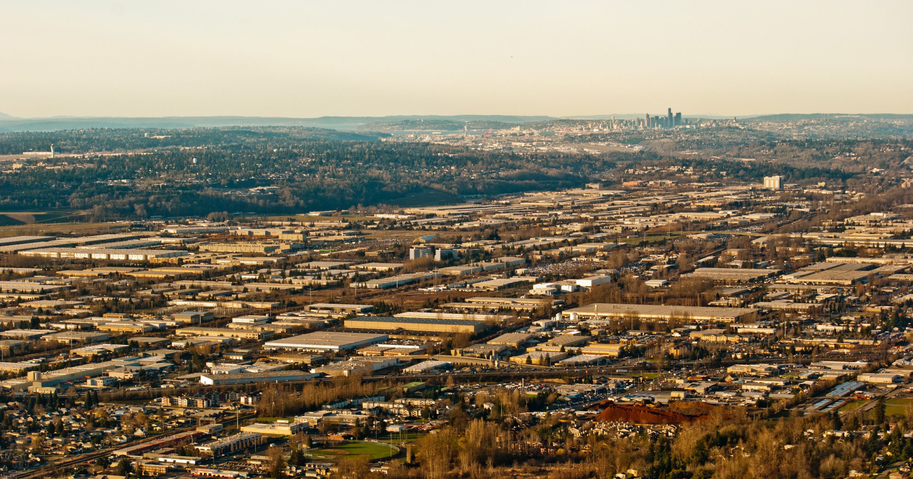 Aerial view of Kent Valley