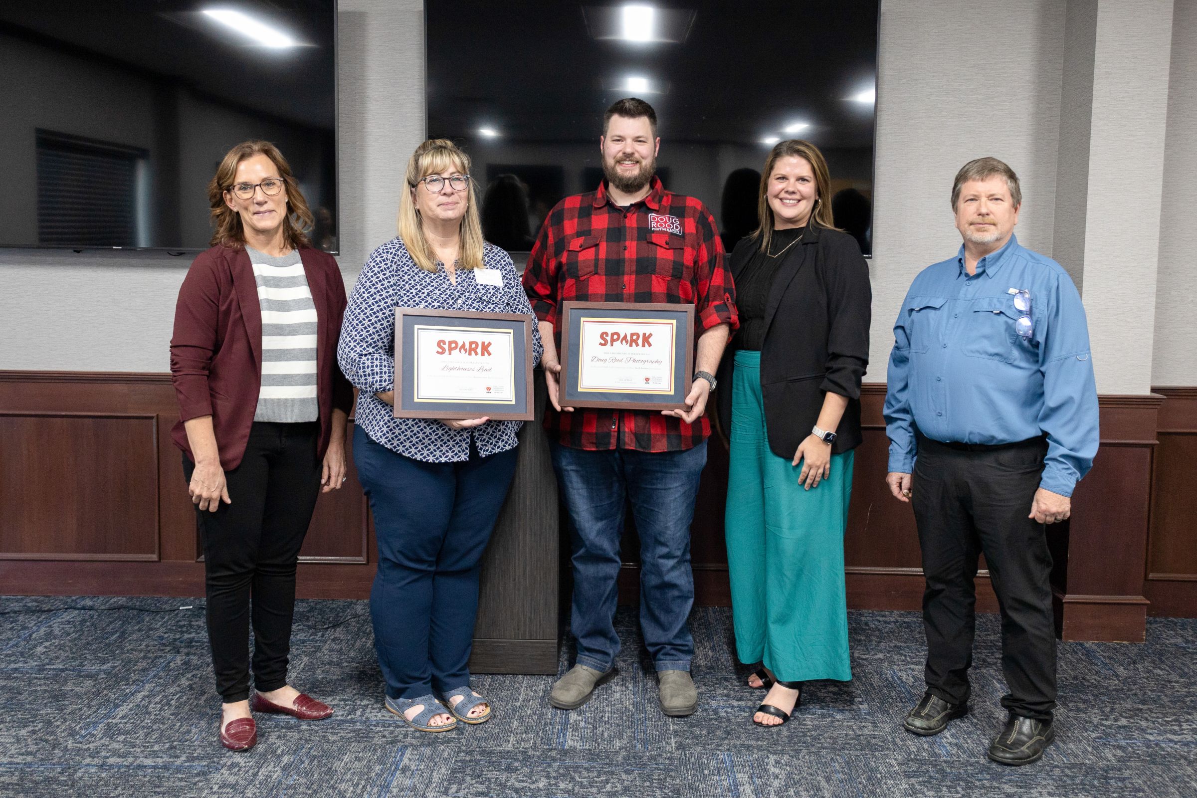 Thumbnail for Entrepreneurial Energy Sparks Success: Lighthouses Lead and Doug Rood Photography Named 2025 SPARK Pitch Contest Winners
