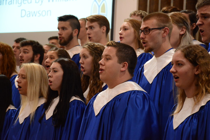 York College Concert Choir Singing at Homecoming Ceremony
