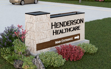 Click the Henderson Health Care Supports Patients and Employees slide photo to open