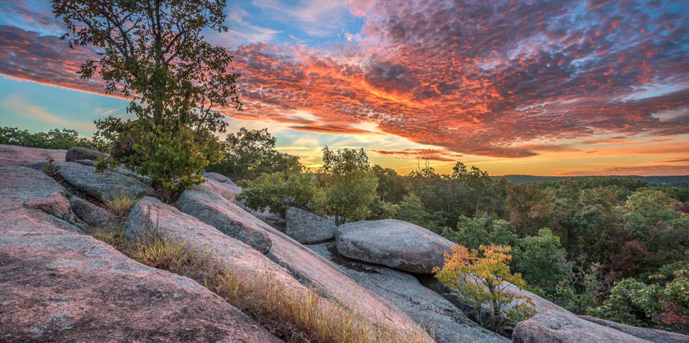 elephant rocks overlook at elephant rock state park
